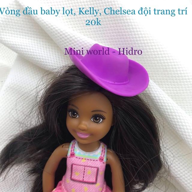 Phụ kiện cho búp bê Chelsea, Kelly, baby. Mũ nón cho búp bê Chelsea, Kelly, baby