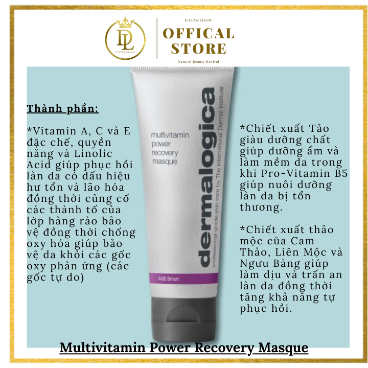 Mặt nạ phục hồi da chống lão hóa Dermalogica Multivitamin Power Recovery Masque 75ml