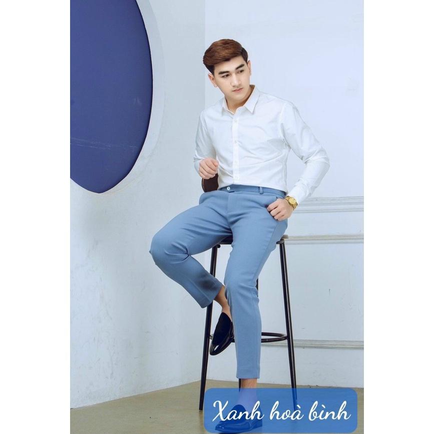 Quần âu nam ống đứng TUTO5 Menswear Slimfit tây đen chất đẹp cotton Hàn Quốc đen,tím than, ghi xám QDT02