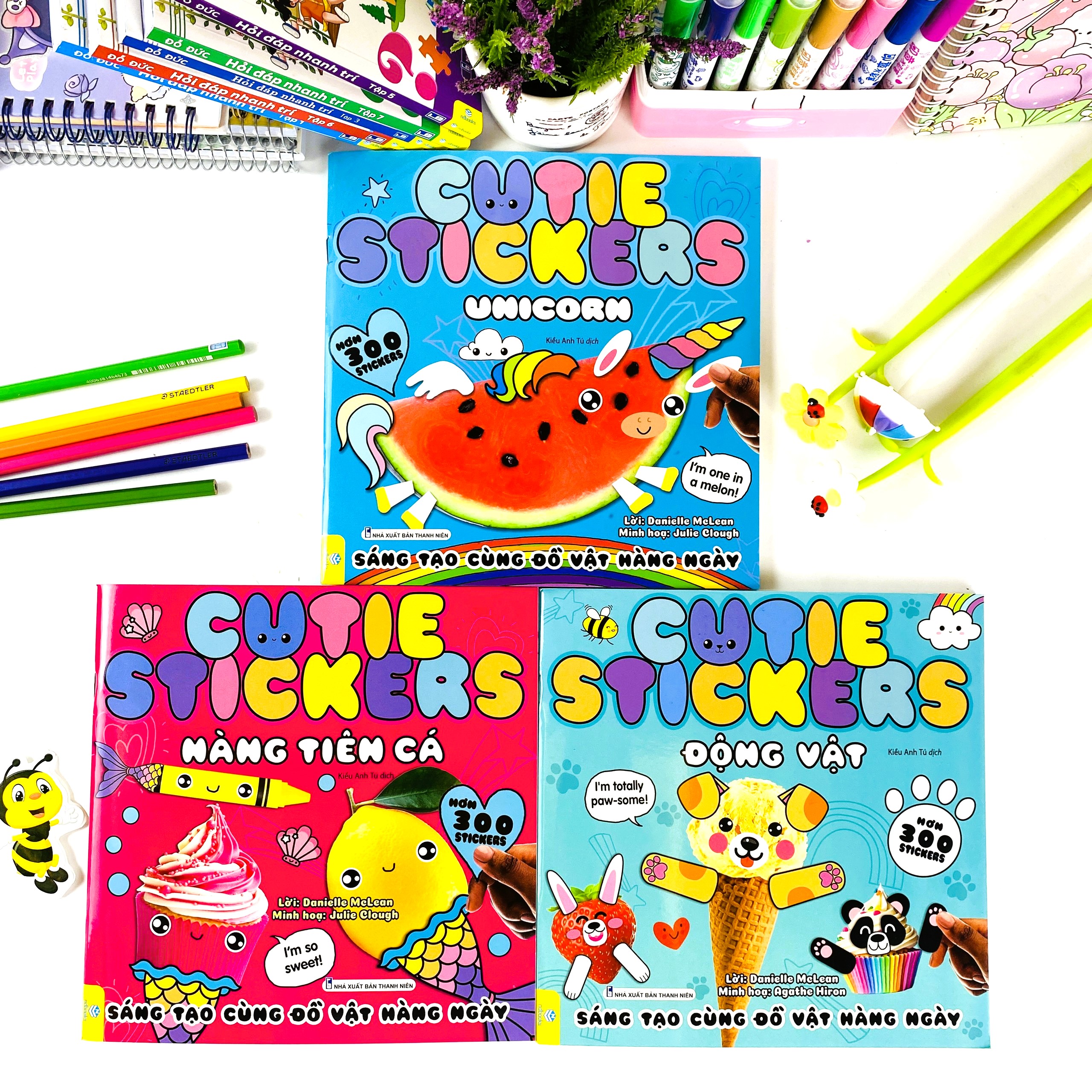 Sách - Cutie Stickers - Sáng Tạo Cùng Đồ Vật Hàng Ngày (hơn 300 stickers) - ndbooks