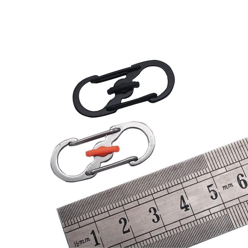 Móc Khóa Carabiner Chữ S Có Chốt Khoá Xoay