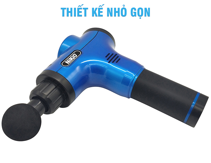 Súng Massage Cầm Tay Nikio NK-170B - 6 Đầu Matxa, 5 Chế Độ, 6 Tốc Độ Mát Xa, Pin Sạc Không Dây 2000mAh - Hỗ Trợ Giảm Đau Nhức Và Giãn Cơ Toàn Thân, Công Nghệ Bộ Gõ Thế Hệ Mới