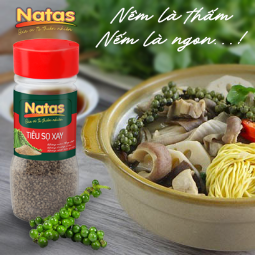 Bột Tiêu Sọ Xay Natas Hũ 55g-Bột Gia Vị Tiện Dụng