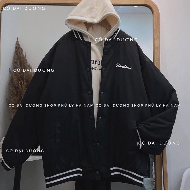 Áo khoác bomber trần bông rondouu