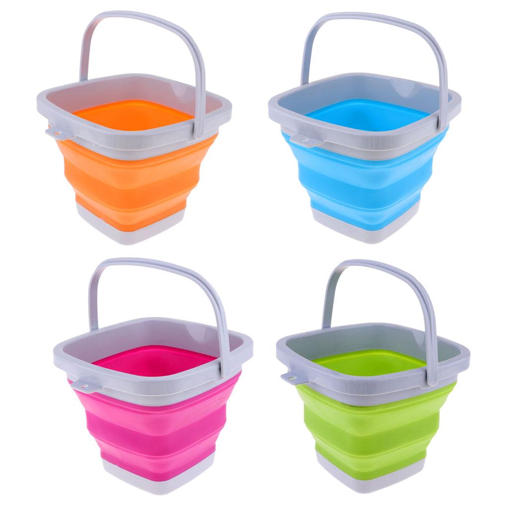 SILICONE PLASTIC FOLDING COLLAPSIBLE BUCKET FOR KITCHEN CAMPING GARDEN