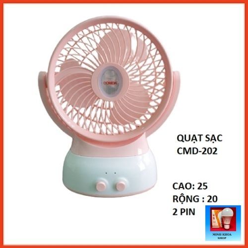 Quạt sạc, tích điện cao cấp 202 , quạt 3 chế độ, quạt sài đến 4 tiếng.