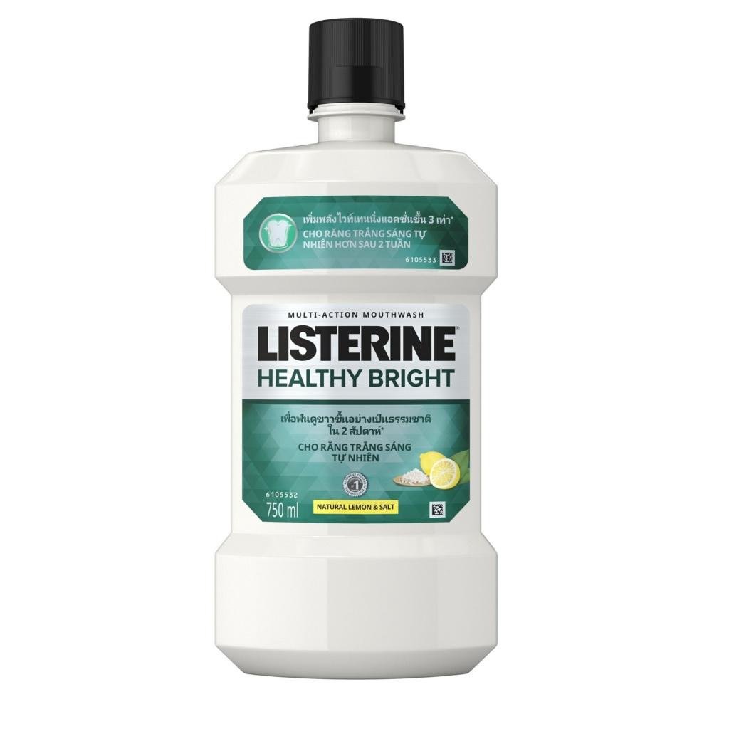 Nước súc miệng Listerine giúp răng trắng sáng tự nhiên Healthy Bright