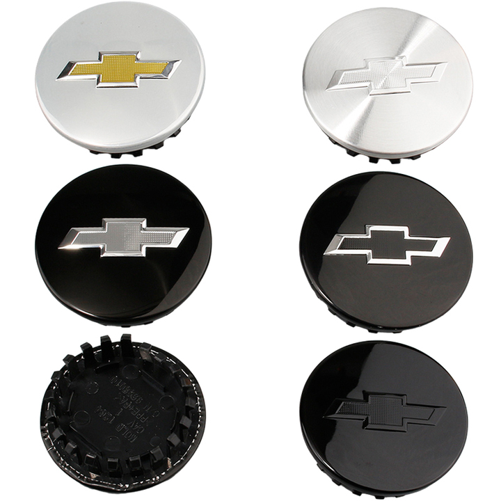 Logo chụp mâm, ốp lazang lắp cho bánh xe ô tô Chevrolet GZ68, chất liệu nhựa ABS, đường kính ngoài 68mm, đường kính trong 57mm