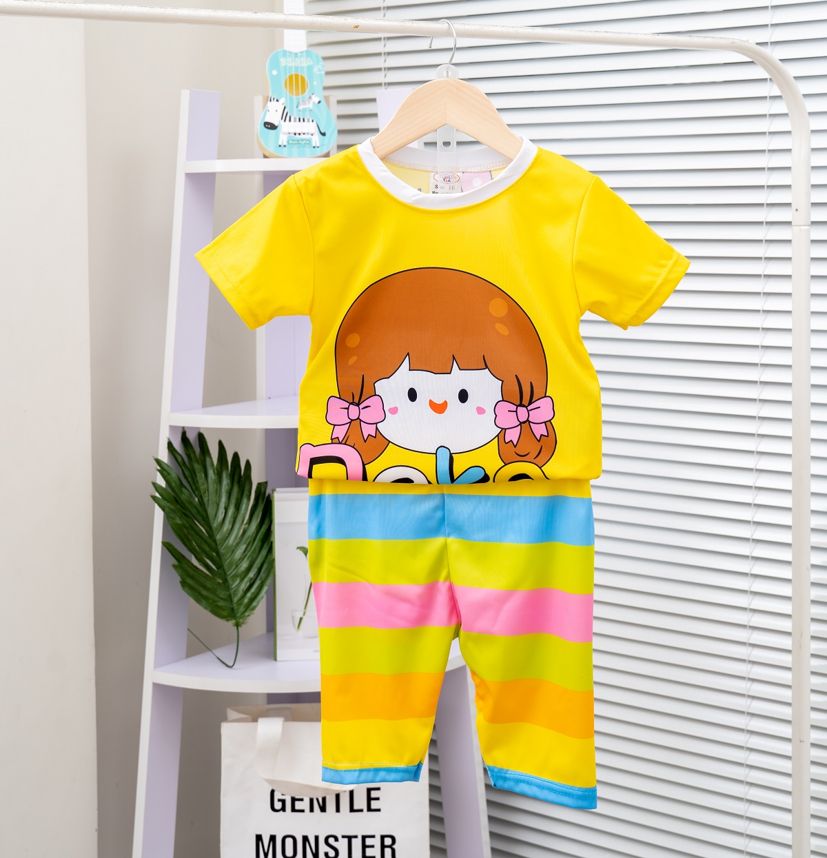 Hình ảnh Đồ bộ bé gái, quần áo Mimykid in 3D hoạt hình dễ thương, đáng yêu chất liệu thun dày mịn mát, được các bé gái yêu thích, thời trang, set, đồ cho trẻ em, bé gái từ 8kg-28kg