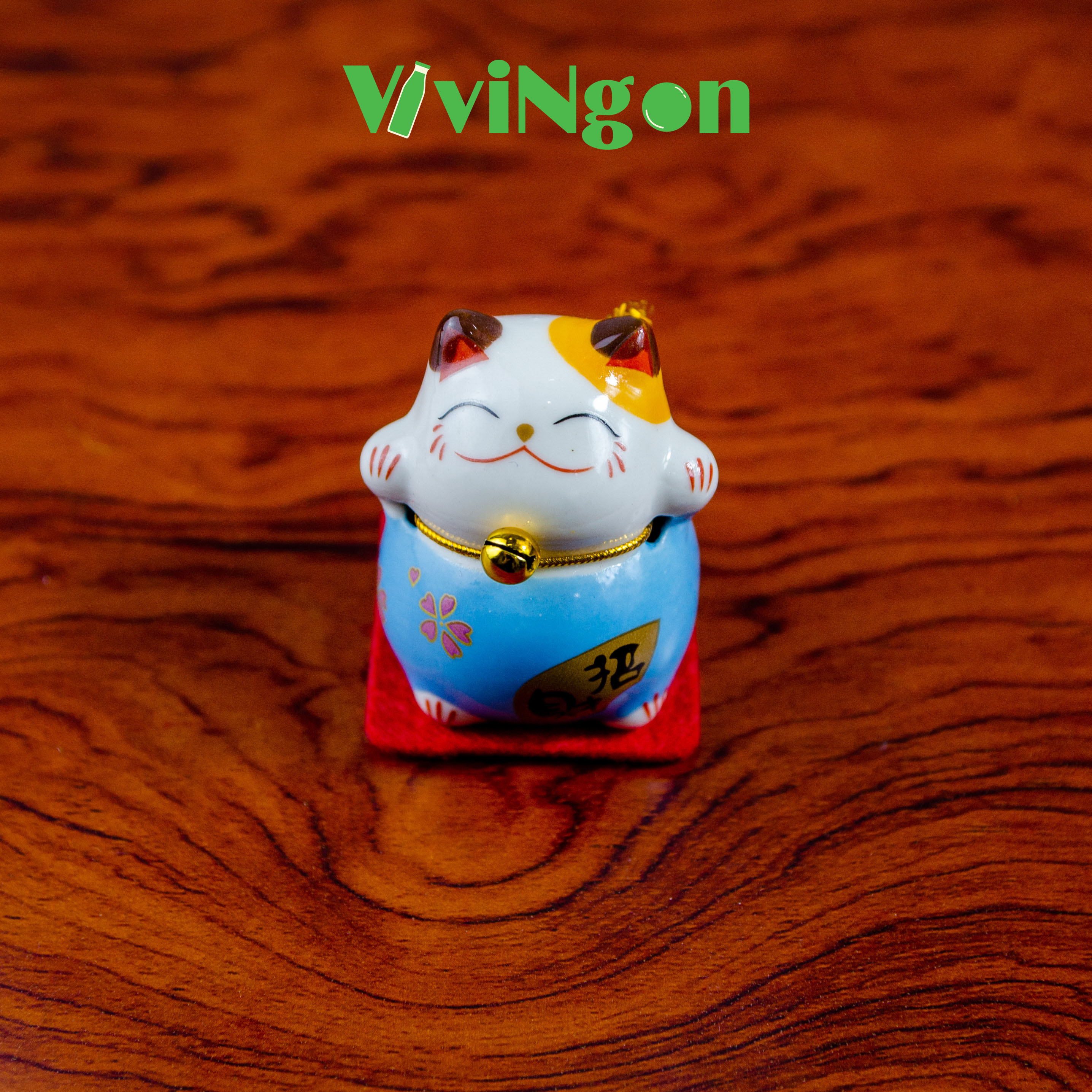 Mèo thần tài may mắn maneki neko chất liệu gốm sứ cao cấp - 5 màu sắc mang ý nghĩa phong thủy năm 2023, vivingon