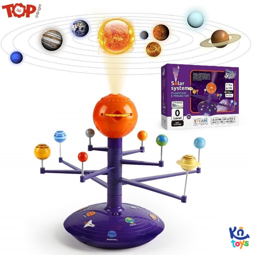 Bộ đồ chơi chiếu bóng và mô hình Hệ mặt trời - Solar System Planetary E Projector 120473ES – Chính hãng TOPBRIGHT (cho bé từ 3+)