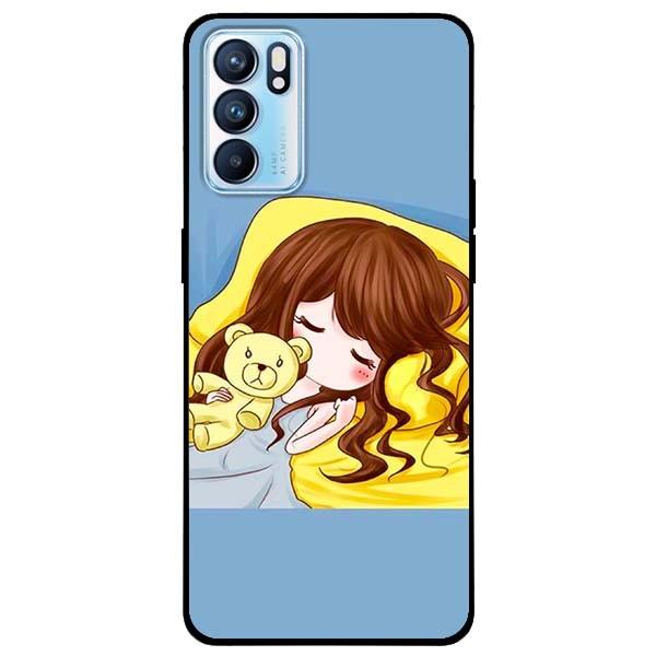 Ốp lưng dành cho Oppo Reno 6 - Reno 6 Z mẫu Anime Couple Ngủ A