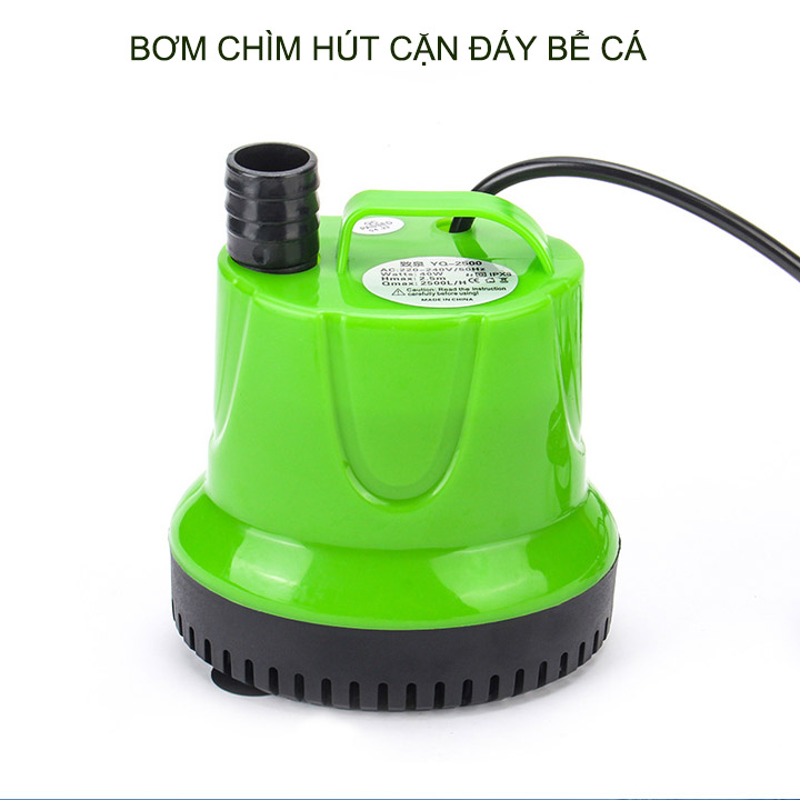 Bơm chìm hút cặn đáy bể cá 6W-12W-25W tùy chọn