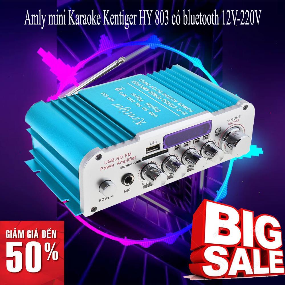 Amly ôtô mini, Ampli 12v karaoke bluetooth, Amply mini, Âm thanh bluetooth, Amly mini Karaoke Kentiger,BT-298A