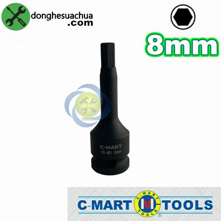 Tuýp lục giác đen 8mm C-mart F0049-H08 loại 1/2 dài 78mm