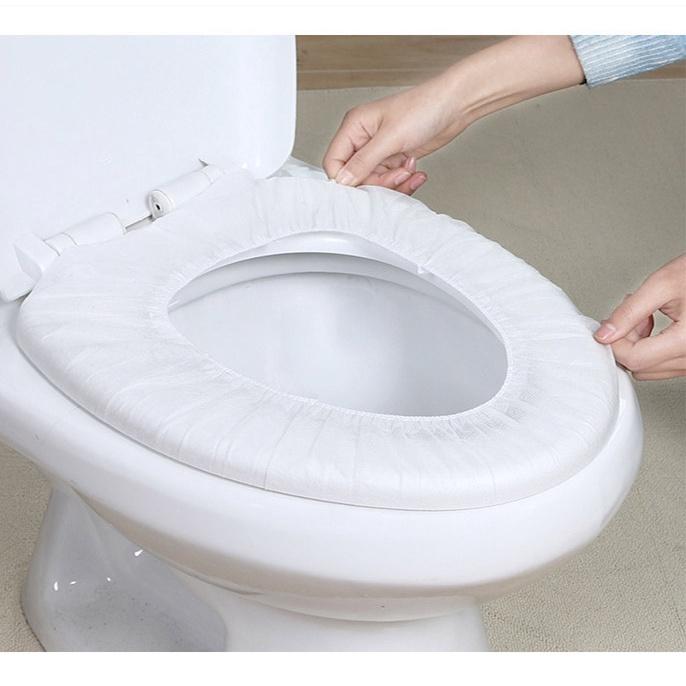 Miếng Lót Bồn Vệ Sinh, Bọc Lót Bệ Ngồi Bồn Cầu, Tấm Lót Chống Thấm Cho Toilet, Dùng 1 Lần Tiện Lợi, Dễ Dàng Mang Theo