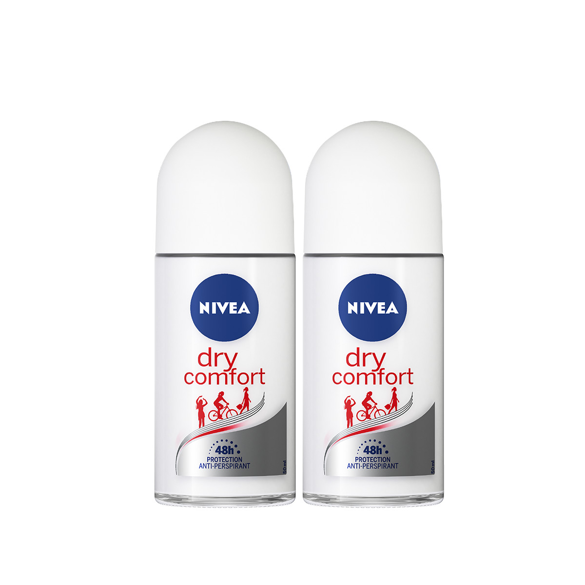 Bộ 2 Lăn Ngăn Mùi NIVEA Dry Comfort Khô Thoáng Mịn Màng (50 ml) - 81611 (Bao bì thay đổi theo từng đợt nhập hàng)