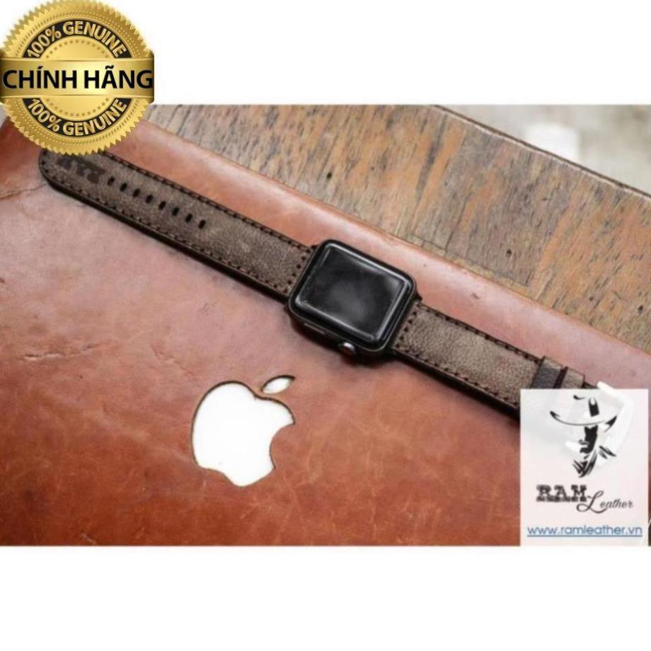 DÂY ĐỒNG HỒ DA SÁP NGỰA VÂN HẠT- RAM BAUHAUS 1959 CHO APPLE WATCH - HÀNG CHÍNH HÃNG RAM LEATHER .