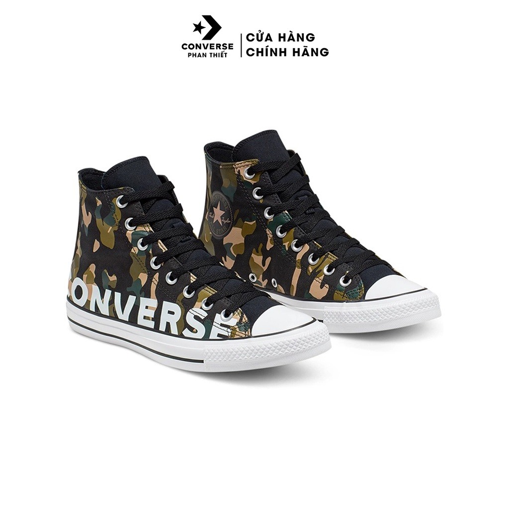 Giày sneakers Converse Camo vải canvas chính hãng full box Chuck Taylor All Star Wordmark - 166232C