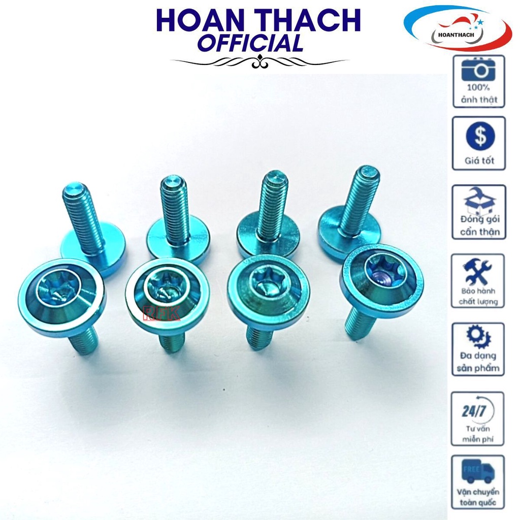 Ốc Gr5 Titan Đầu Dù 6L20 Xanh Lục Bảo dùng cho nhiều dòng xe máy SP010352 (giá 1 con)