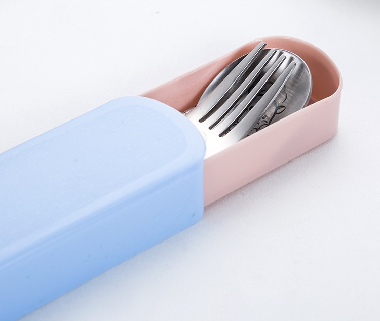 Hộp 3 Món Dụng Cụ Đũa Thìa Dĩa Inox Tiện Lợi