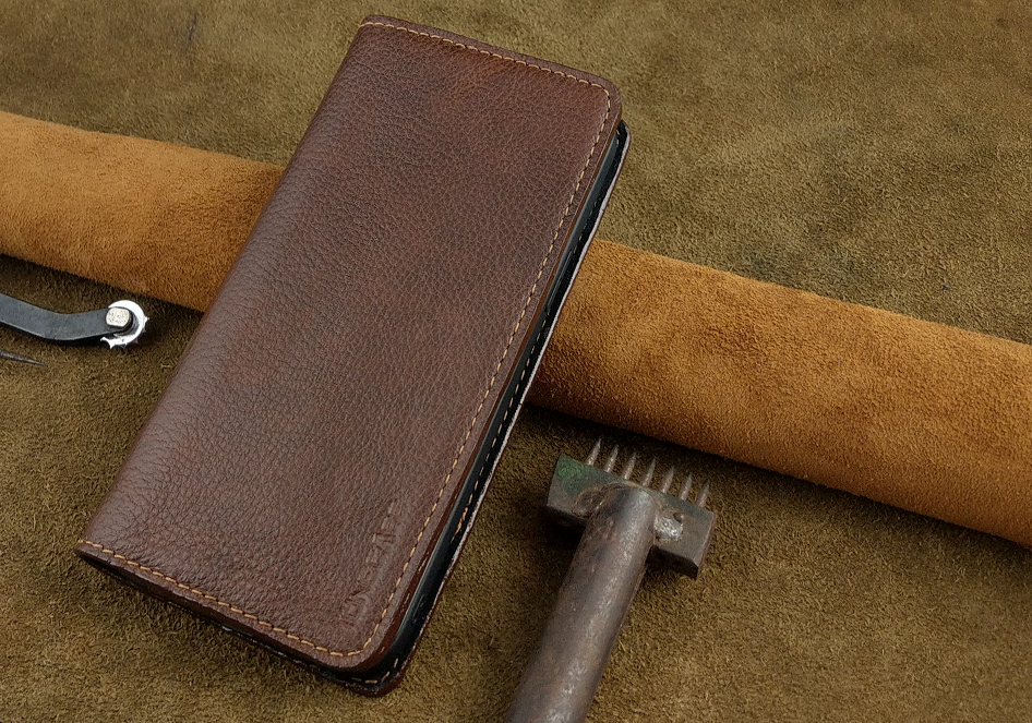 Bao Da cho Iphone 12 Pro Handmade Da Bò Thật