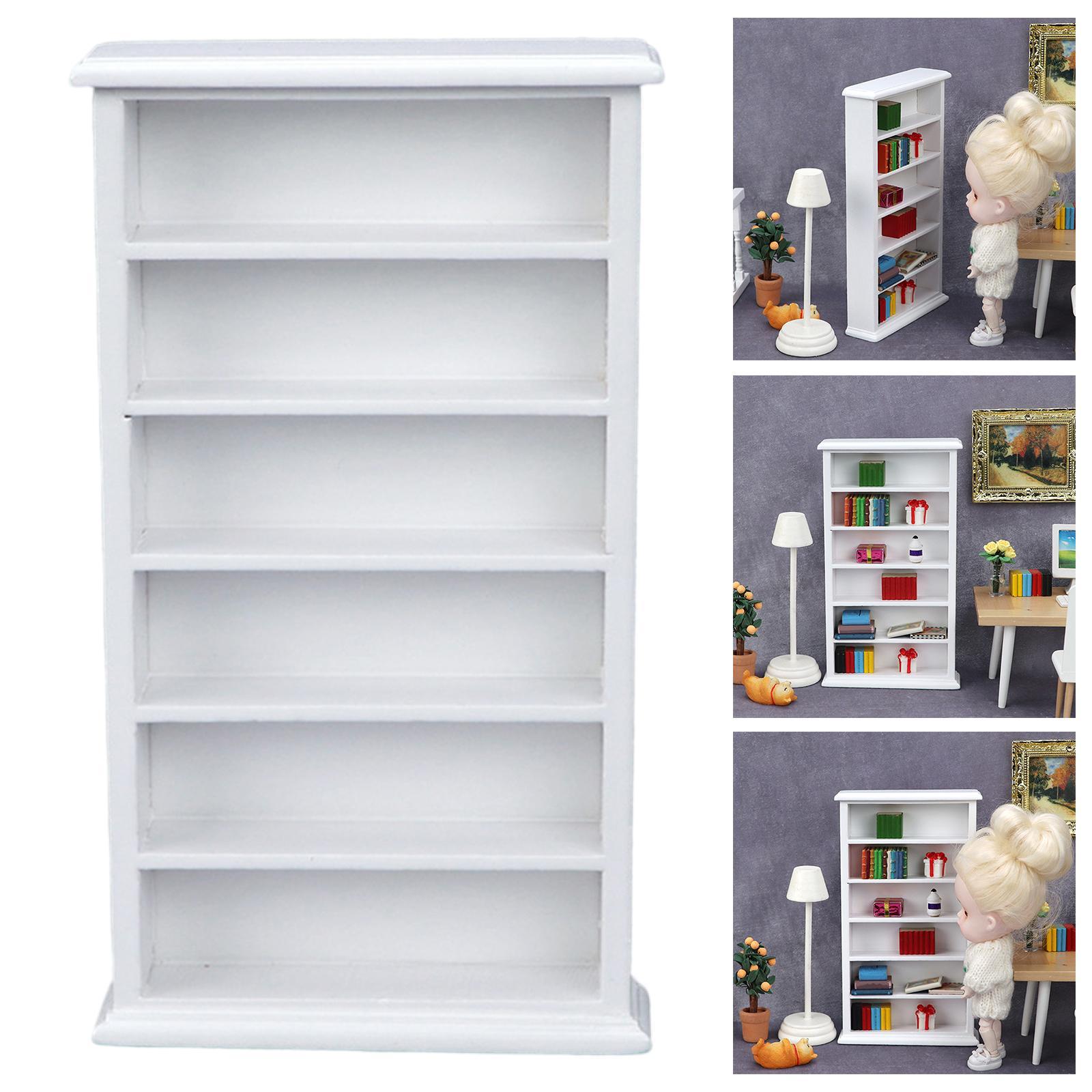 1/12 Dollhouse Miniature Bookcase Dollhouse Furniture Accessory for Children
