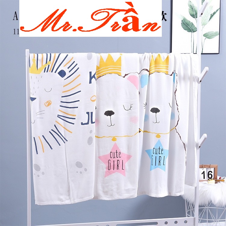 Chăn lụa siêu mềm, siêu mát, họa tiết dễ thương