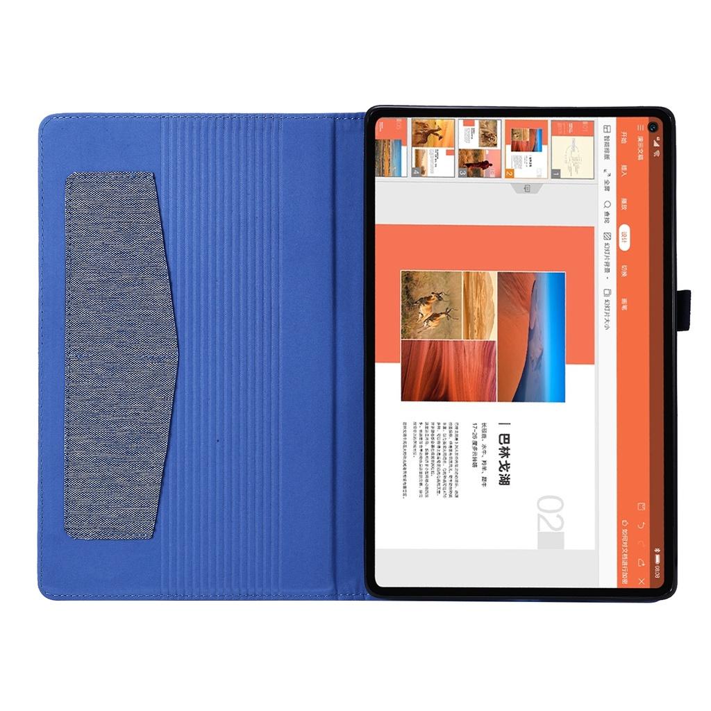 Vỏ bảo vệ máy tính bảng bằng vải da nắp lật kèm ngăn đựng thẻ cho Realme Pad 10.4''
