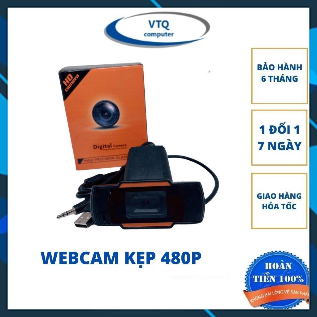 Webcam kèm míc 480p.Webcam chân kẹp HD 480P- Học và Làm Việc Online Siêu Rõ Nét- Tích Hợp Micro