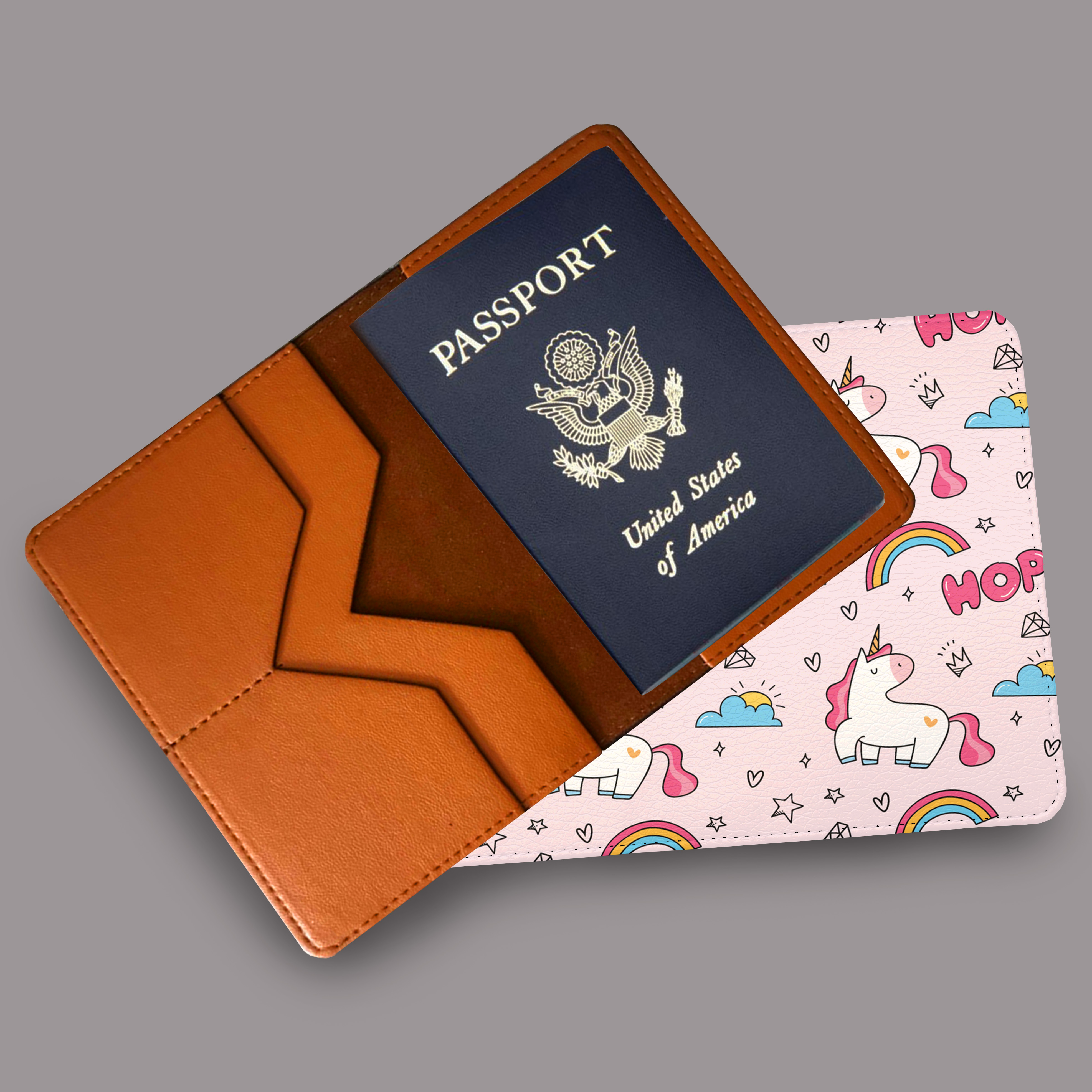 Bao Da Hộ Chiếu KỲ LÂN UNICORN CUTE - Ví Đựng Passport Du Lịch STormbreaker Dễ Thương - Passport Cover Holder - ATPP029