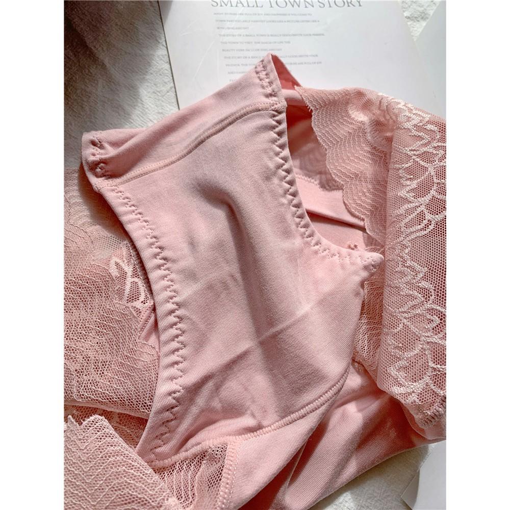 Quần gen bụng ️️Quần lót cotton pha ren cotton cao cấp - Quần chip cạp cao che khuyết điểm, bigsize đến 60kg