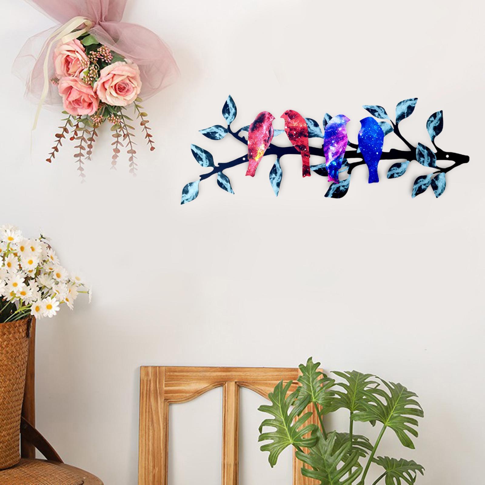 Metal Birds Wall Art Ornament Metal Sculpture for Bedroom Bathroom Kitchen