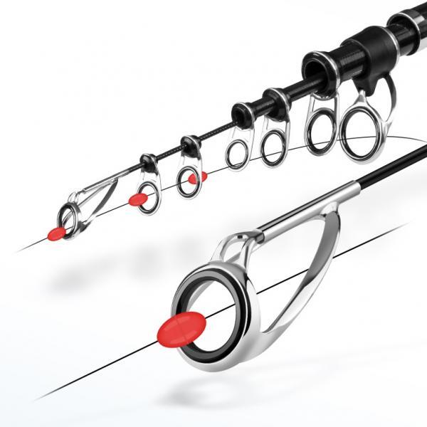 29pcs Durable Fishing Rod Guides Tip Ceramic Eye Ring Stainless Steel Frame