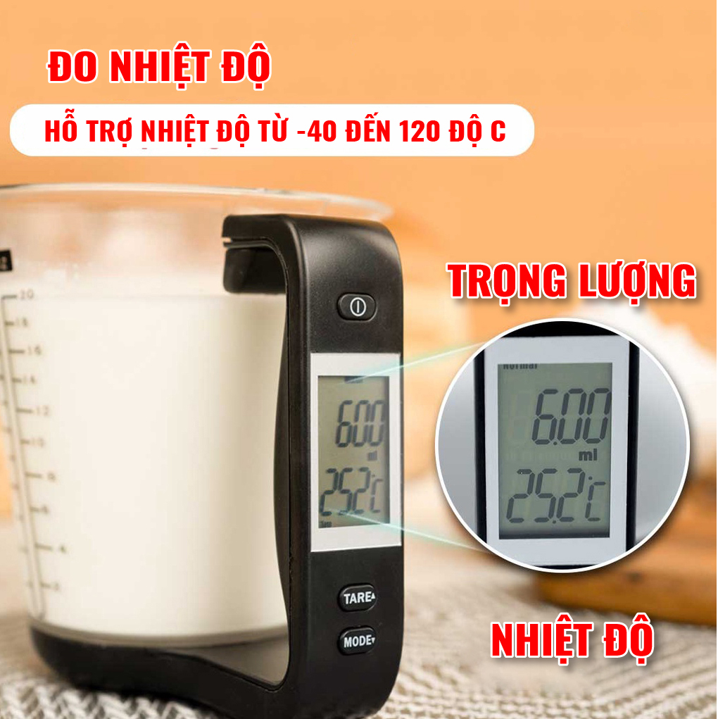 Cốc Đong (Đo) Điện Tử Model DMC - Dụng Cụ Tiện Lợi Khi Nấu Ăn, Làm Bánh, Sử Dụng Đơn Giản. Nhập Khẩu Chính Hãng Thái Lan