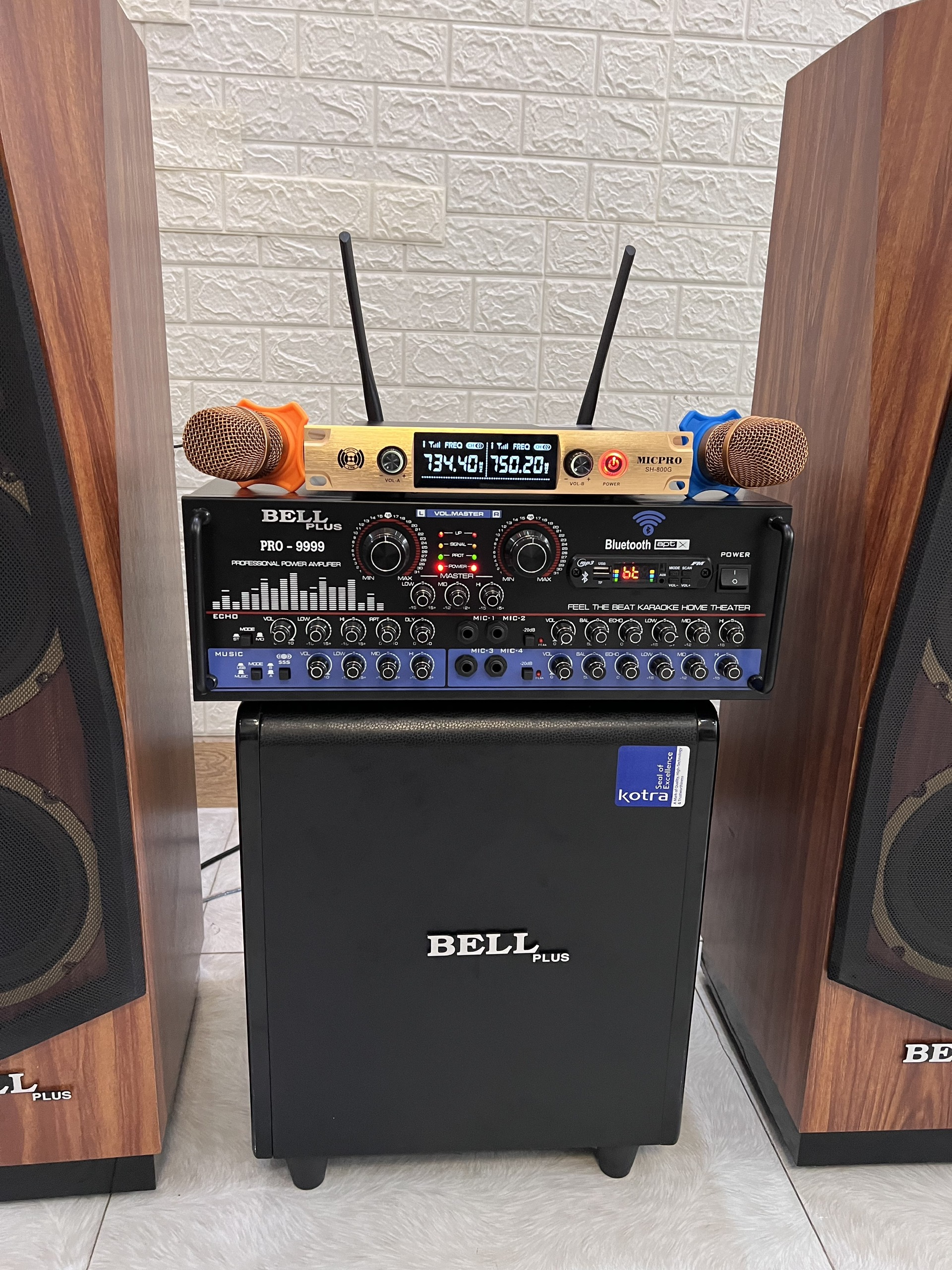 Bộ dàn âm thanh karaoke và nghe nhạc gia đình KMS - 9999XP Bellplus