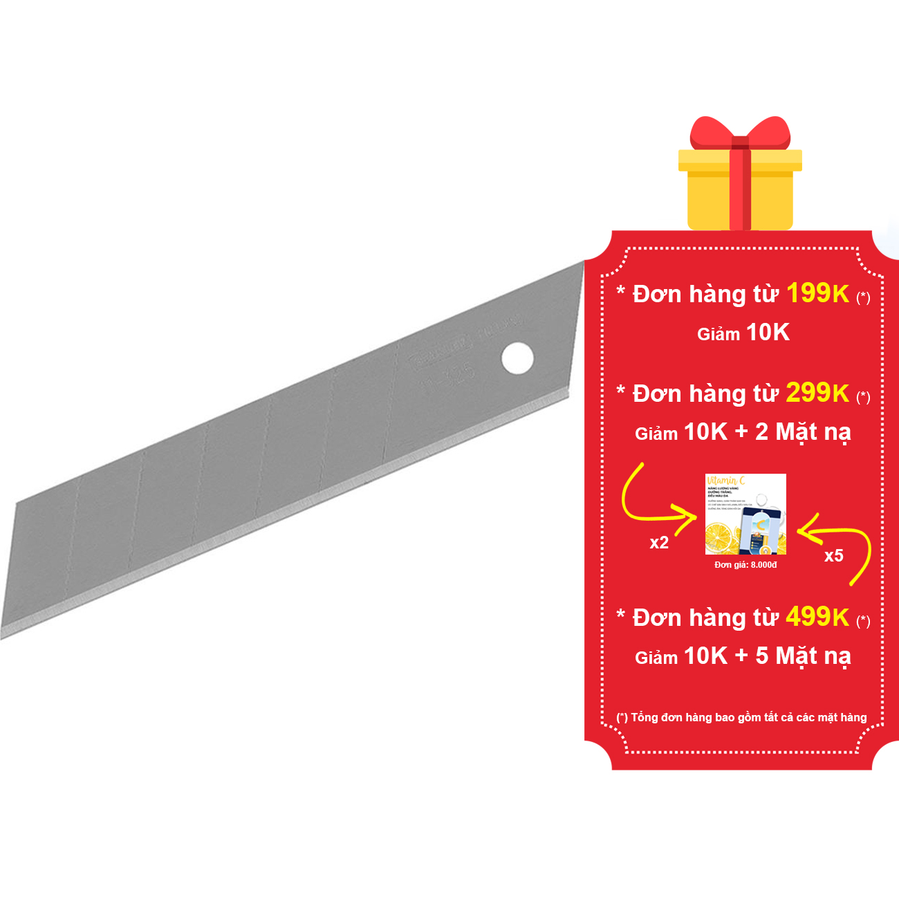 4 vĩ lưỡi dao rọc giấy nhỏ 1403, lớn 1404