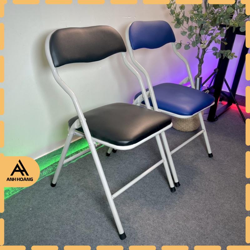 Ghế xếp gọn dùng cho phòng họp, có hàn thêm 1 thanh đỡ dưới để chịu tải cao hơn mới