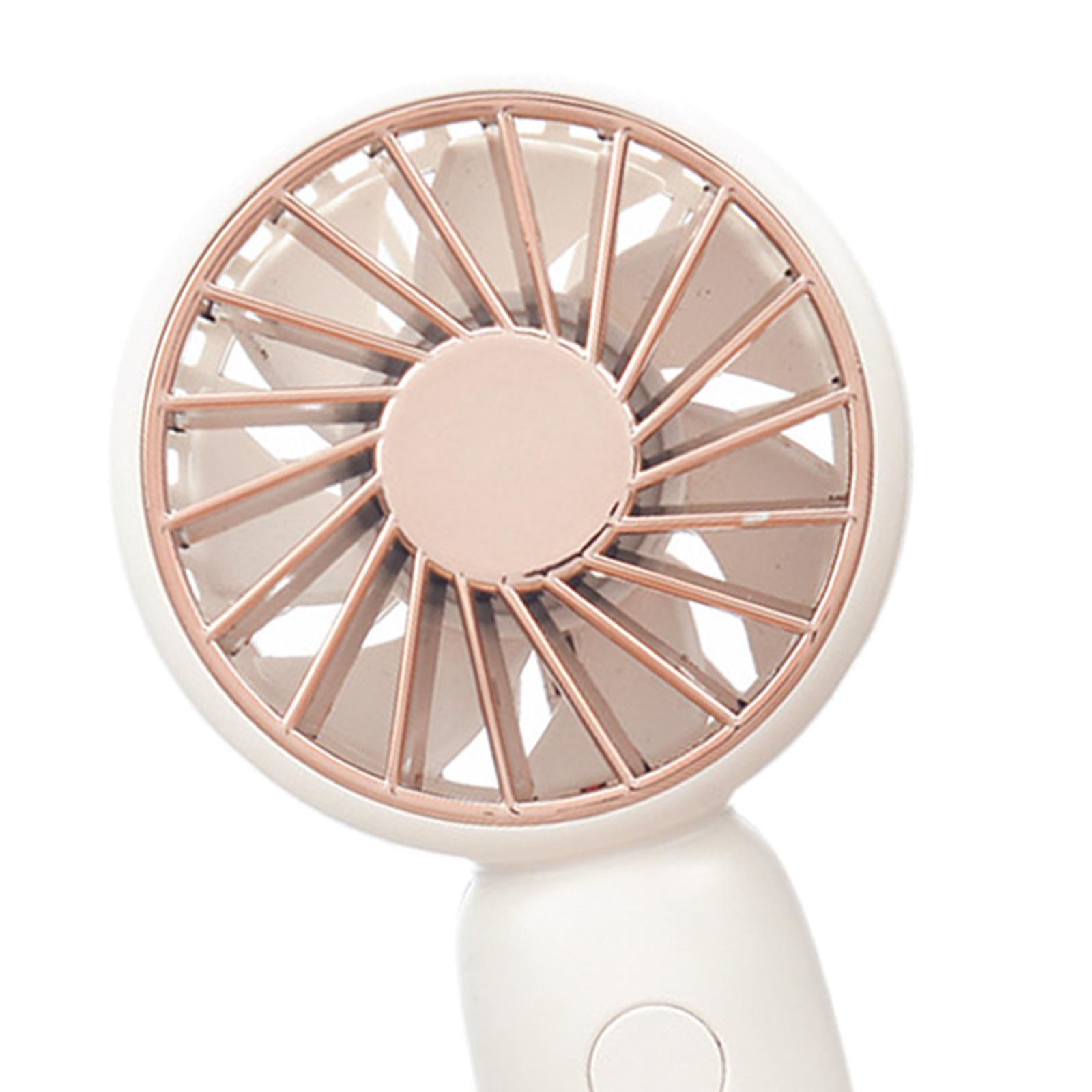 Mini Handheld Fan, USB Rechargeable Desk Fan, 3 Speeds Portable Personal Fan for Travel