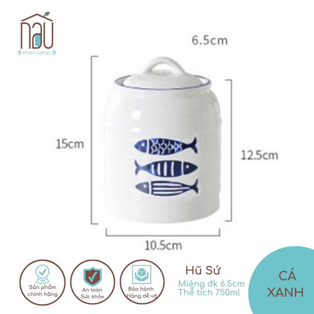 Hũ gốm sứ có gioăng cao su kín đựng hạt khô, hạt dinh dưỡng, đựng gia vị, đựng hạt cafe, hũ muối dưa cà, muối kim chi