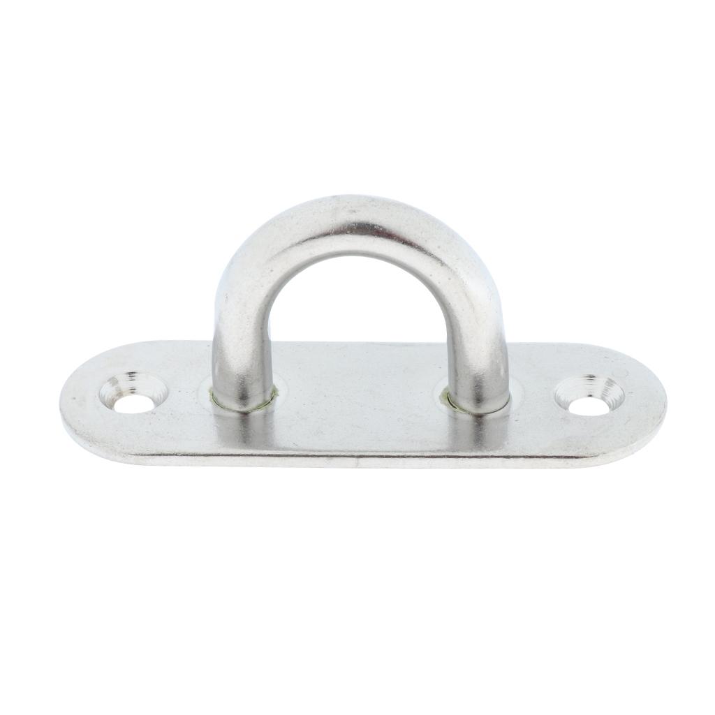 5, 6, 8mm 304 Stainless Steel Oblong Pad Eye Plate, Home Marine Boat Rigging