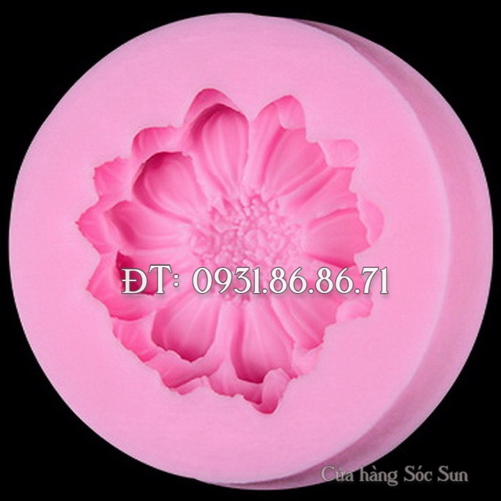 Khuôn silicon hoa cúc đơn 2 tầng - Mã số 1214