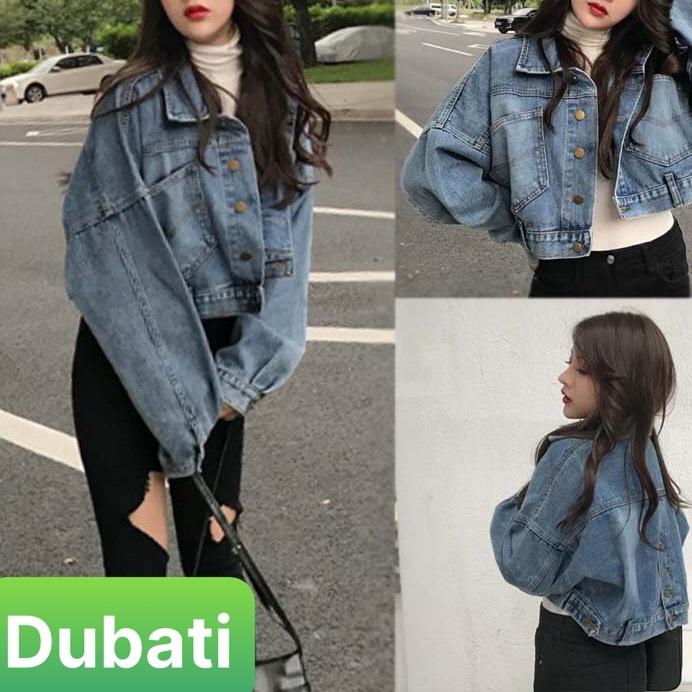 ÁO KHOÁC JEAN NỮ CHẤT BÒ NÚT SAU SÀNH ĐIỆU PHONG CÁCH TRẺ TRUNG- DUBATI FASHION