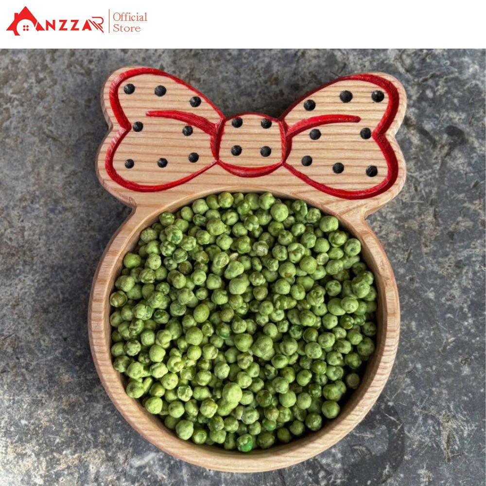 Khay gỗ hình chiếc nơ Anzzar-02 – Gỗ Tần Bì, Óc Chó nguyên khối, khay đựng bánh kẹo, mứt Tết, decor sang trọng