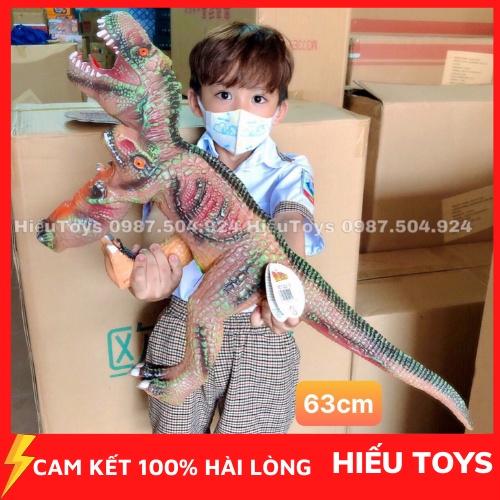 Khủng Long Bạo Chúa Size To 63cm Chất Liệu Cao Su Mềm Nhồi Bông Có Nhạc Đồ Chơi Cho Bé Trai Hiếu Toys