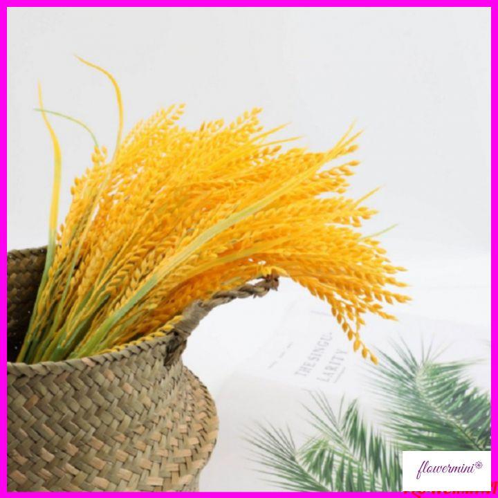 Cây lúa giả, bình bông lúa cắm sẵn 40cm màu vàng tự nhiên trang trí nhà cửa phong thủy, decor nhà hàng Flowermini BL-01