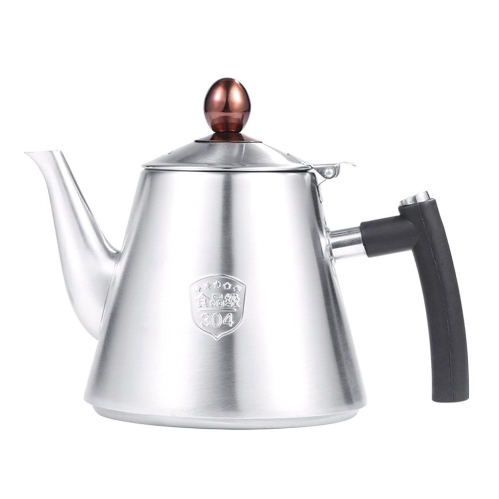 Coffee Kettle Stainless Steel Tea Coffee Kettle, Pour Over Kettle, Metal Teapot Works on Induction Stovetop for Fast Water Heating, 1.2L