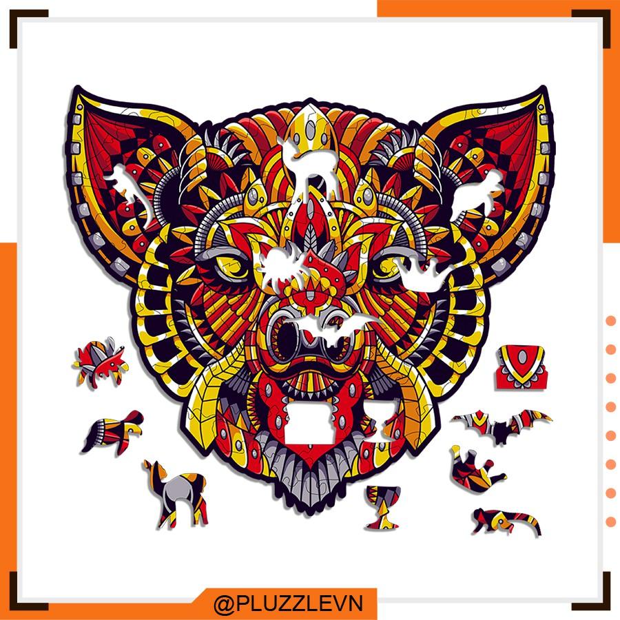 PLUZZLE Bộ xếp hình gỗ đồ chơi puzzle ghép hình con vật độc đáo - Con Lợn Mandala - PZ052