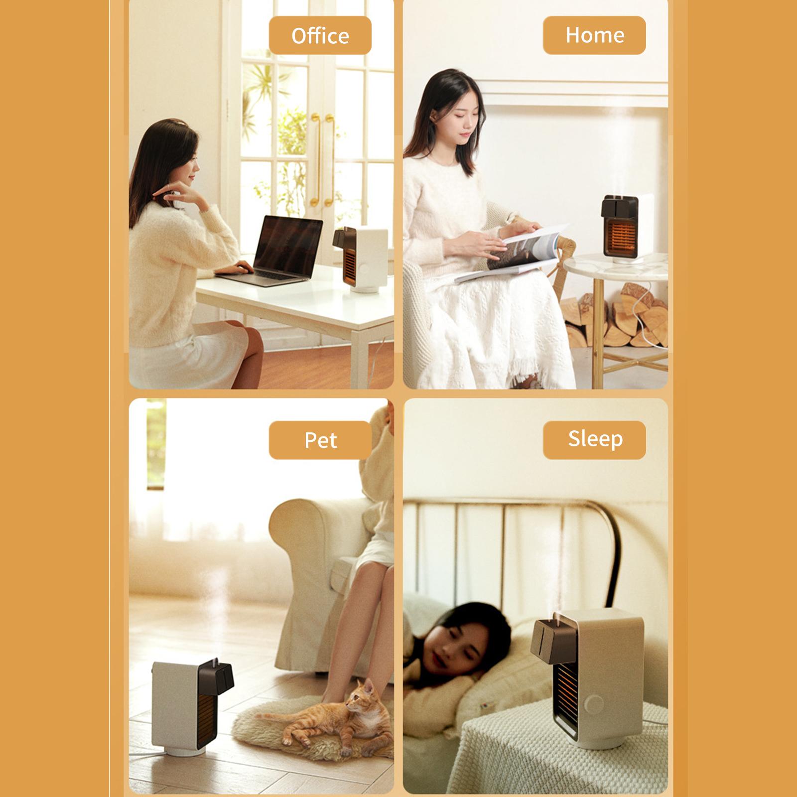 Máy Sưởi Điện 800W 220V Kiêm Máy Tạo Ẩm Phun Sương 400Ml Ánh Sáng Đầy Màu Sắc