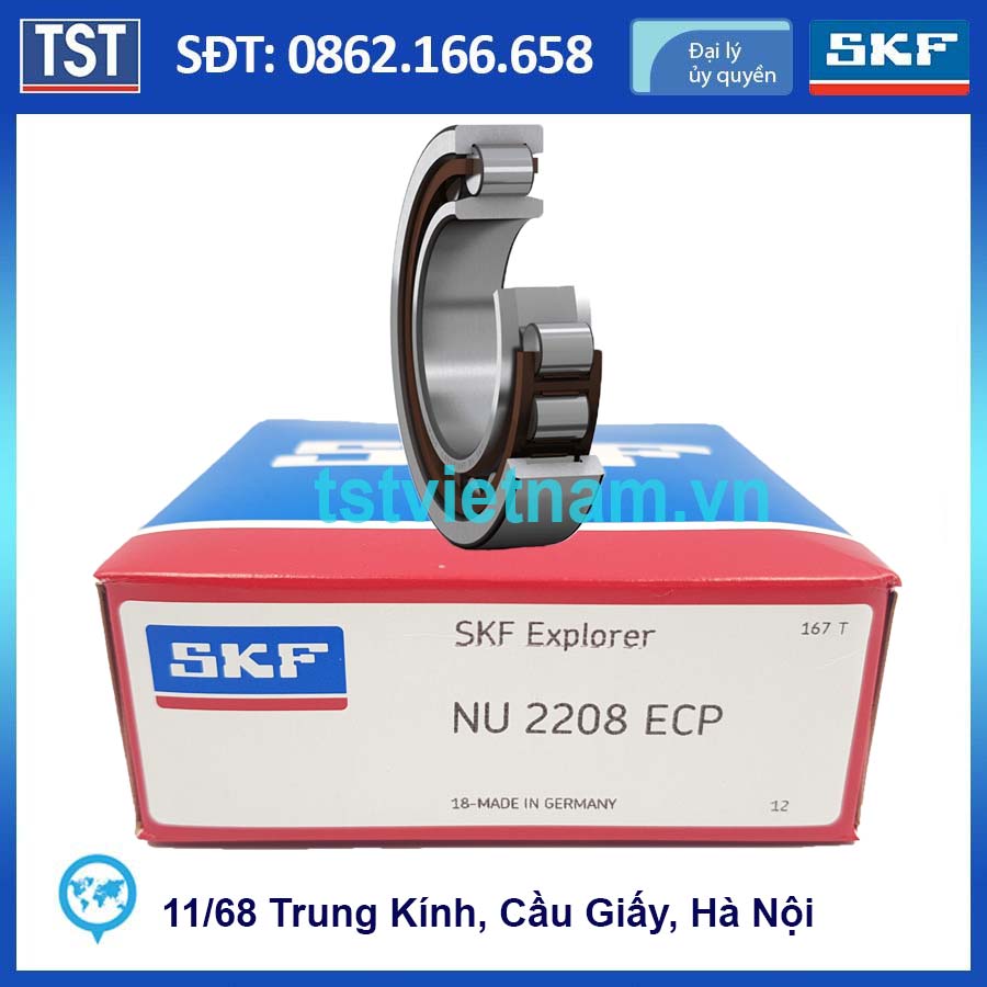 Vòng bi SKF NU 2208 ECP (Chính hãng 100%)